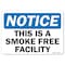 Signmission OSHA Notice Decal, This Is A Smoke Free Facility, 10in X 7in Decal, 7" W, 10" L, Landscape OS-NS-D-710-L-19569 - alternate 1